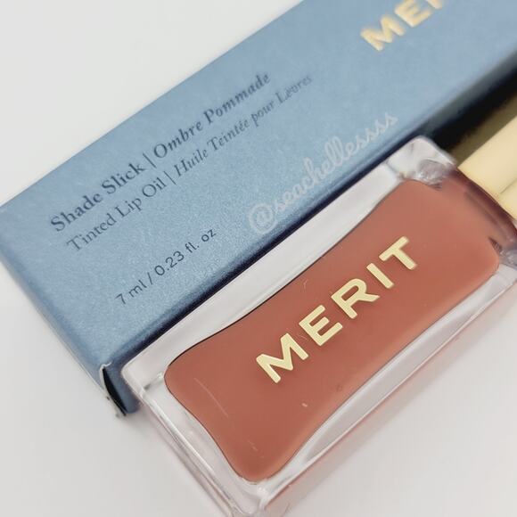 Au Naturel Shade Slick Tinted Lip Oil Merit Brand New In Box - Picture 2 of 7